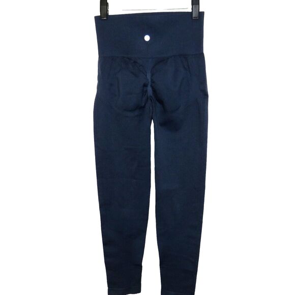 Halara Seamless Flow Scrunched Butt Lifting Active Yoga Leggings Navy Size SMALL - Picture 9 of 12